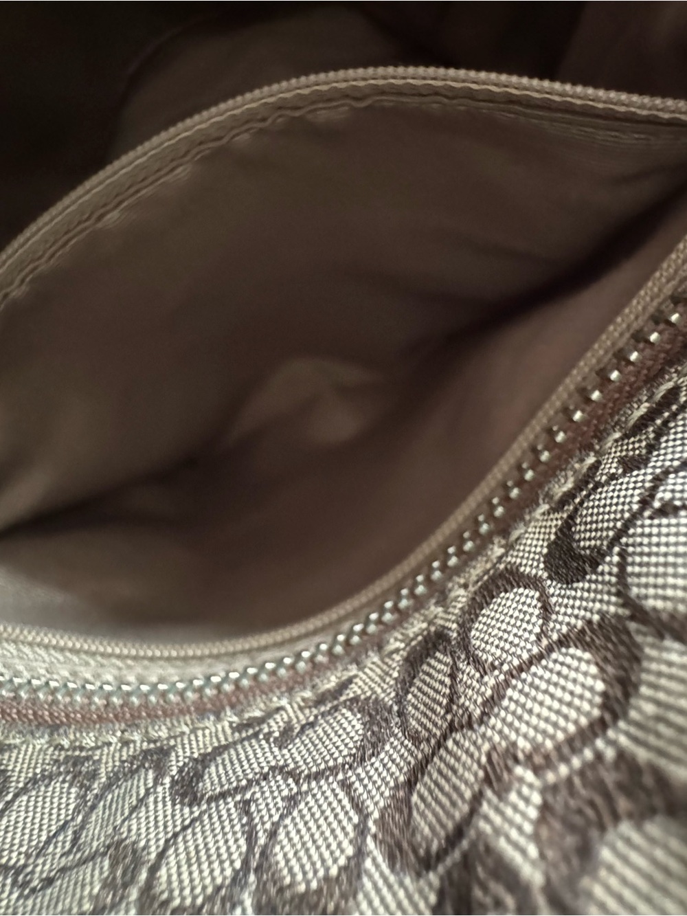 Coach Brown Signature Canvas Tote with Tan Leather Trim - Picture 12 of 16